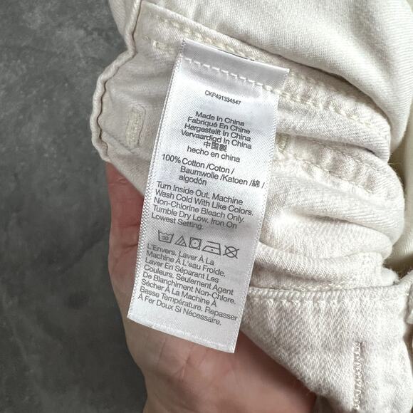 Madewell Wide Sweep Trouser Jeans Womens 27 Ivory Career Minimalist Clean Girl - Picture 10 of 11